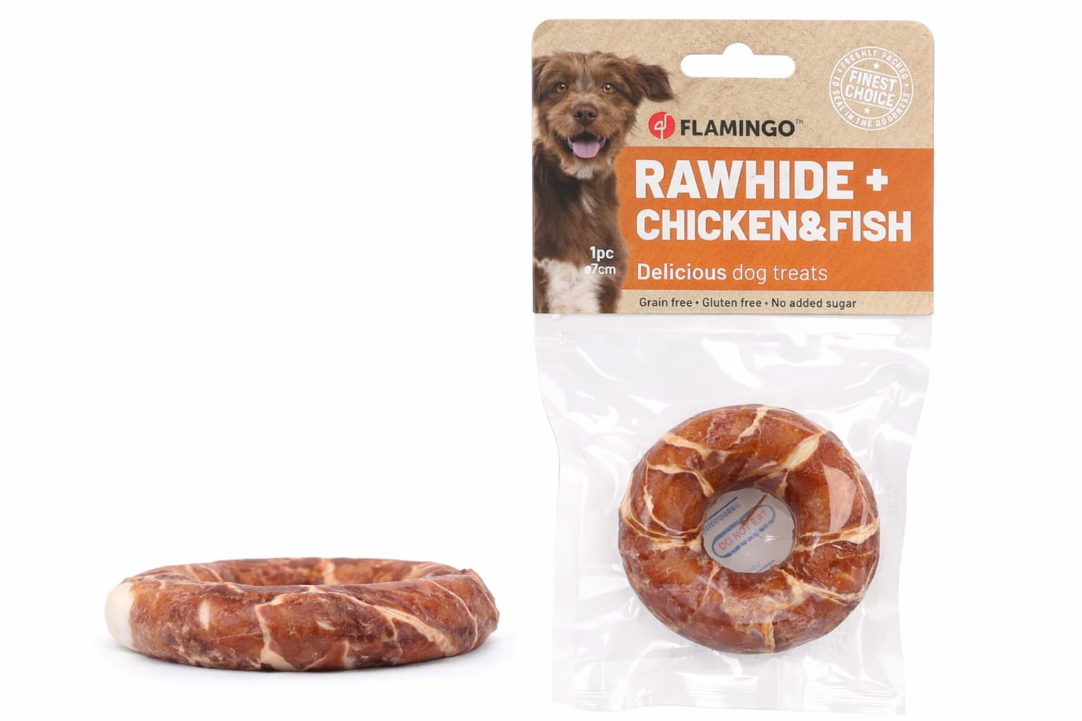 R'Hide Snack per Cani Bastoncini Anello Pollo Merluzzo 45 g Ø 7 cm Senza Glutine Senza Cereali