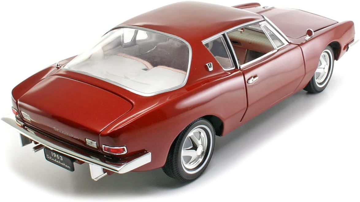 1963 Studebaker Avanti Maroon Red Metallic 1/18 Diecast Model Car by Signature Models 18101r : Arts, Crafts & Sewing