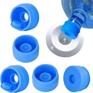 3 and 5 Gallon Water Jug Cap, Silicone Reusable Replacement Cap, Non Spill Bottle Caps for 55mm Bottle Water Dispenser Caps - Pack of 3