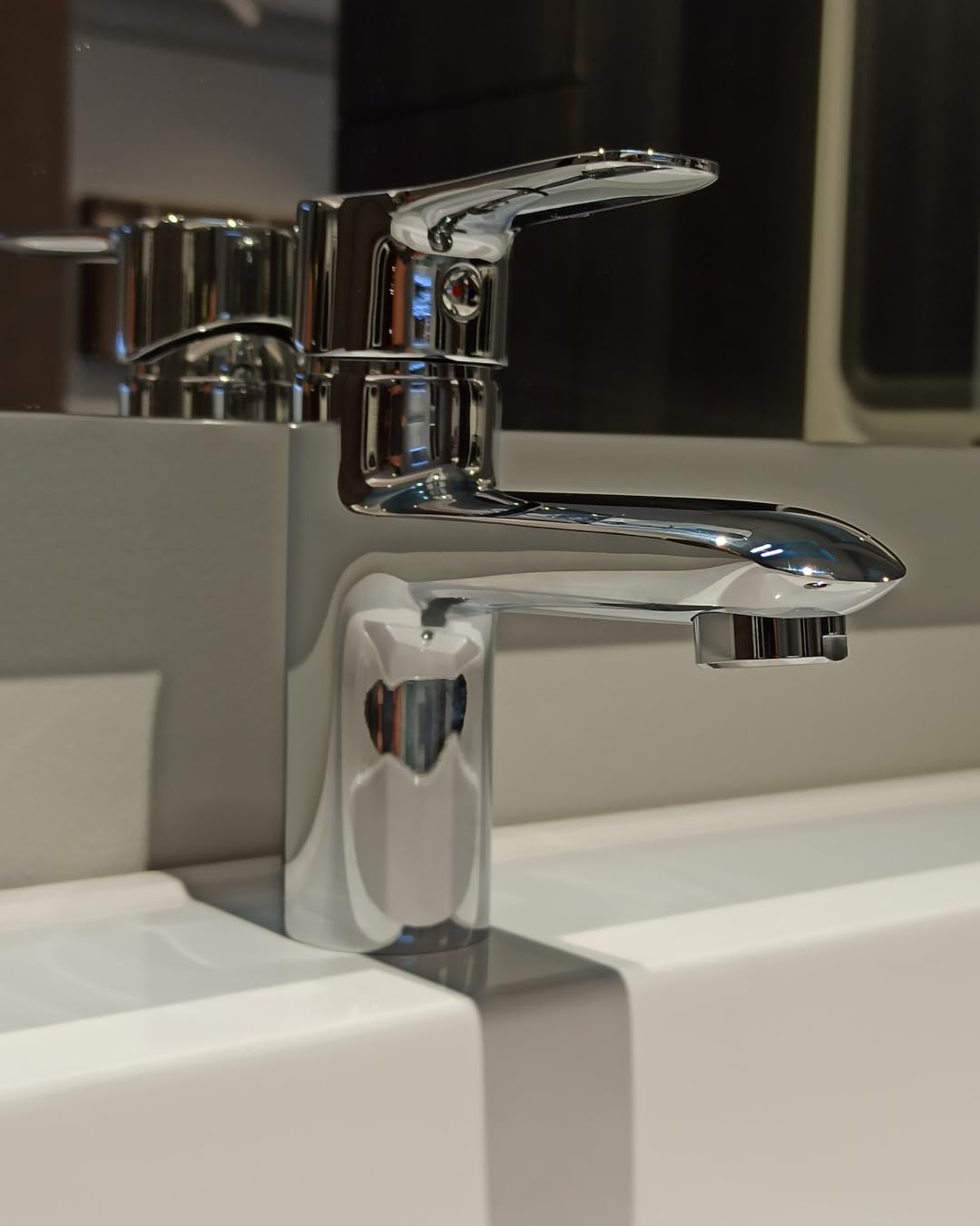 Coppia di rubinetti bagno monocomando, miscelatori lavabo e bidet cromo - Boleco