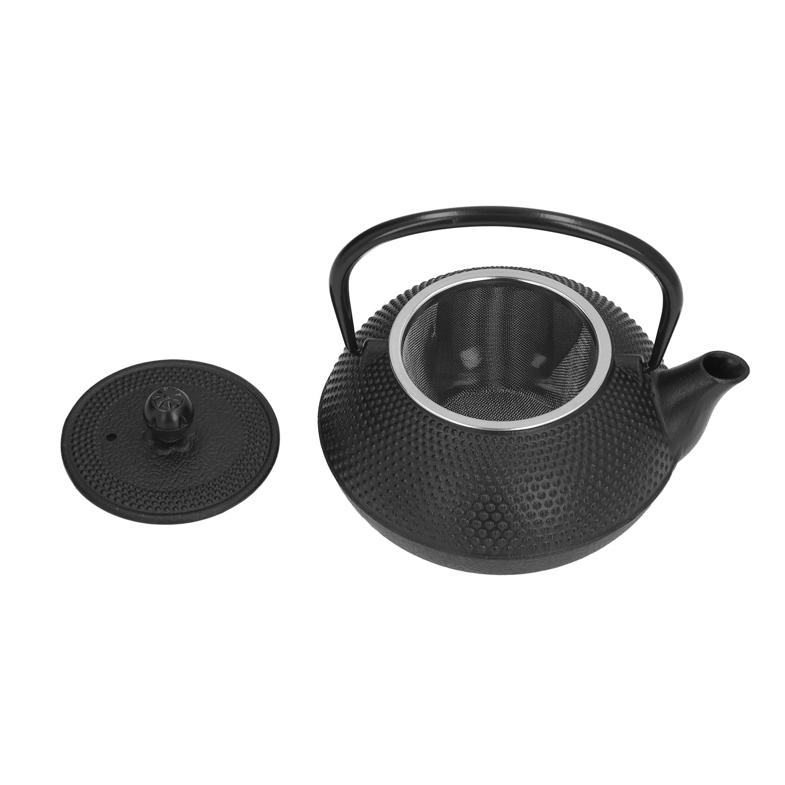 Tetera para la Estufa, la Pequeña Olla de Hierro Fundido 800 Ml de Tetera de Hierro Fundido con 2 Tazas de té de Hierro Fundido para papá, mamá, Amigos, Familiares, Bodas, Decoraciones