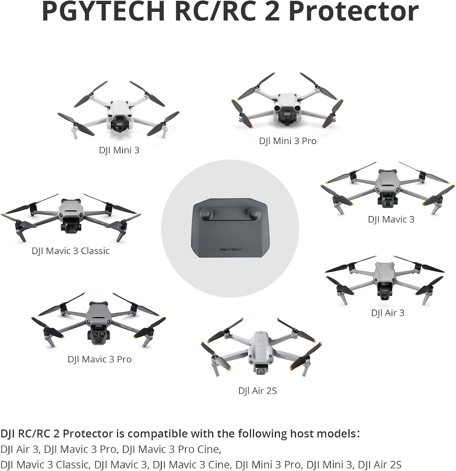 PGYTECH RC Controller Protector Cover, Joystick Protective Case for DJI RC/RC 2, Thumb Rocker Holder Protection Compatible with DJI Mini 4 Pro/Air 3/Air 3S/Mavic 3 Pro/Mini 3 Pro/Mini 3, Drone Accessories