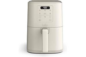 bella 4QT Slim Air Fryer, EverGood Ceramic Nonstick Coating - Oatmilk