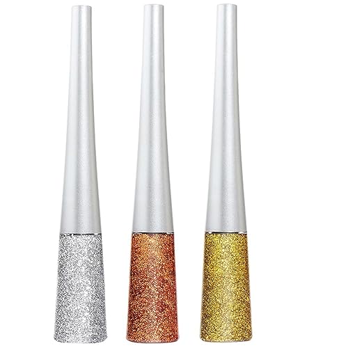 Juego de delineadores de ojos con purpurina líquida de 3 colores, delineadores de ojos con purpurina líquida para mujeres, delineadores líquidos con