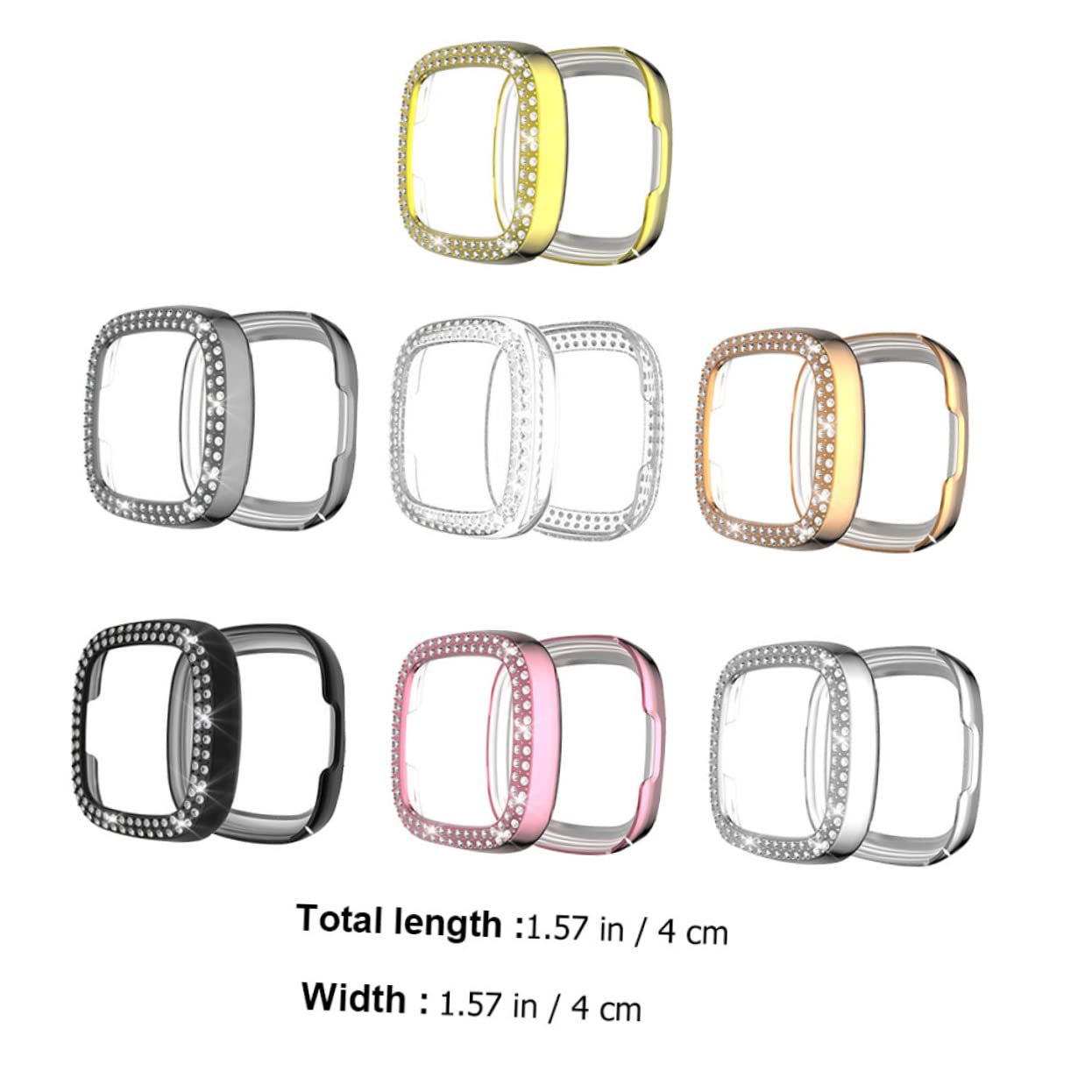 OSALADI 21pièces Boîtier De Montre Protecteur Compatible avec Sense Complète Éclatante Pc Transparent