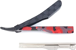 StyleCraft x Deluxe Line Professional Barber Straight Razor Camo Red (Blade not included)