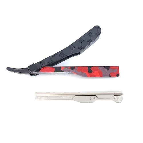 StyleCraft x Deluxe Line Profesional Barber Straight Razor Camo Rojo (Hoja no incluida)