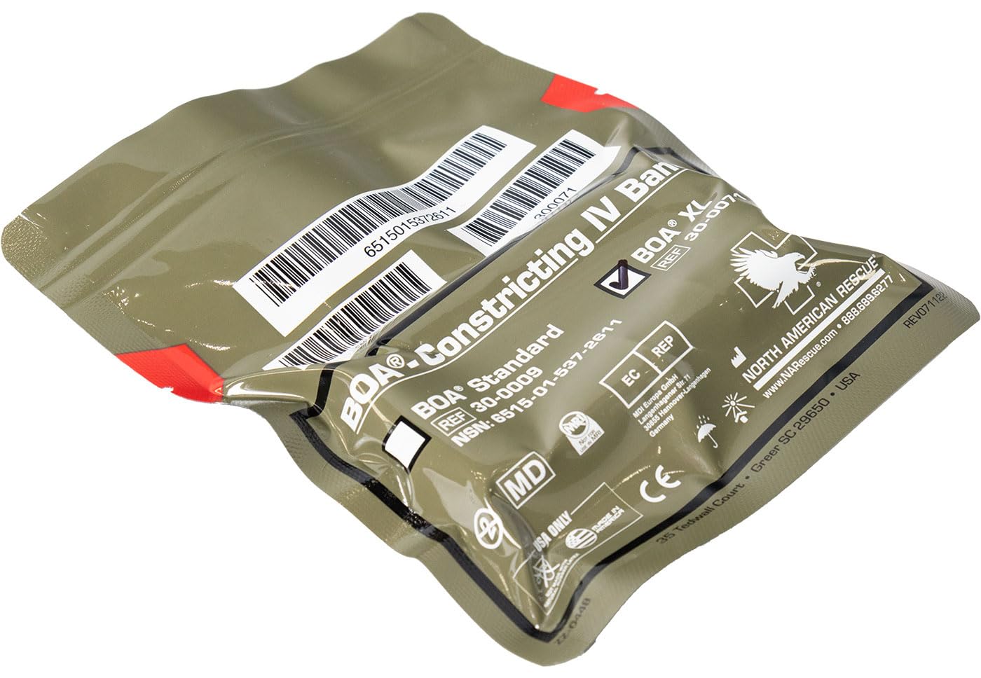 North American Rescue BOA Constricting IV Bands (XL) NAR Vacuum Sealed BOA Quick Vein Access for Combat, Trauma, Medical (30-0071)