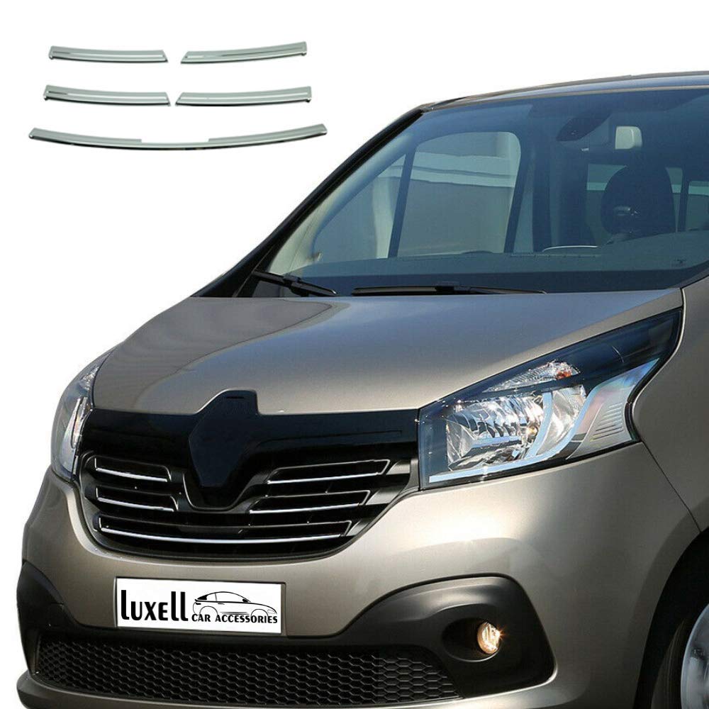 Grille de calandre avant chromée pour Renault Trafic Van [2014+] [5 pièces]
