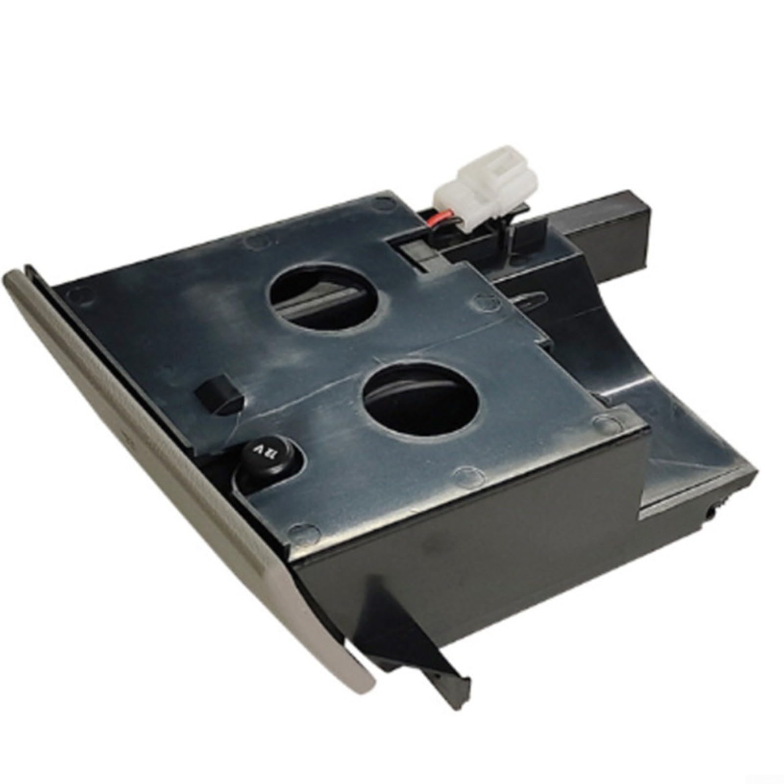 HpLive Portabevande consolle centrale in robusto ABS e metallo, adatto per Transporter T5 e per Multivan 2009-2015, guida a destra, nero/grigio, OEM 7H285860130T (grigio)