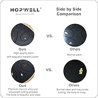 Vista 6 de Tambor de Lengua de Acero - Tambor de Lengua de 15 Notas de 12 Pulgadas - Instrumentos de Percusión - Tambor Hand Pan con Libro de Música, Mazos