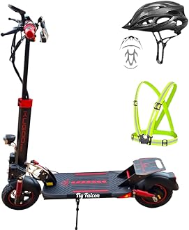 KukoKirin D Max Electric Scooter, 2000W Motor, 48V 15ah Battery, LED Lights, 15/25/65 km/h, Foldable & Adjustable, with LED Display Meter