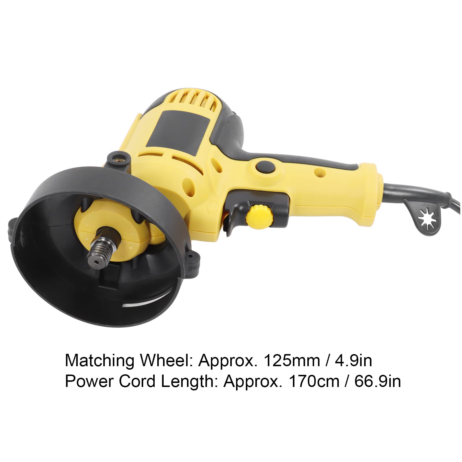 Fafeicy Pulidora de Coche Variable 700W, Carcasa de Goma y Ajustable, para Pulido, Encerado y Esmerilado (Enchufe Europeo 220V)