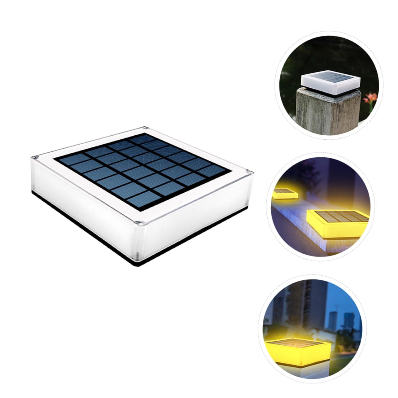 Solar Garten Säulenleuchte aus ABS mit Doppelfarbbeleuchtung Geeignet für Hof und Villa Energiesparende Solarlampe für Außenbereich
