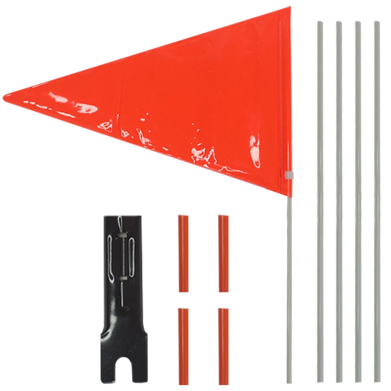 Fietsvlag,Uitschuifbare Zeer Zichtbare Decoratie - Reflecterende Fietsvlag met voor Veiligheid | voor Kinderen, Volwassenen, Scooter, Rolstoel, Golfkar, Motor