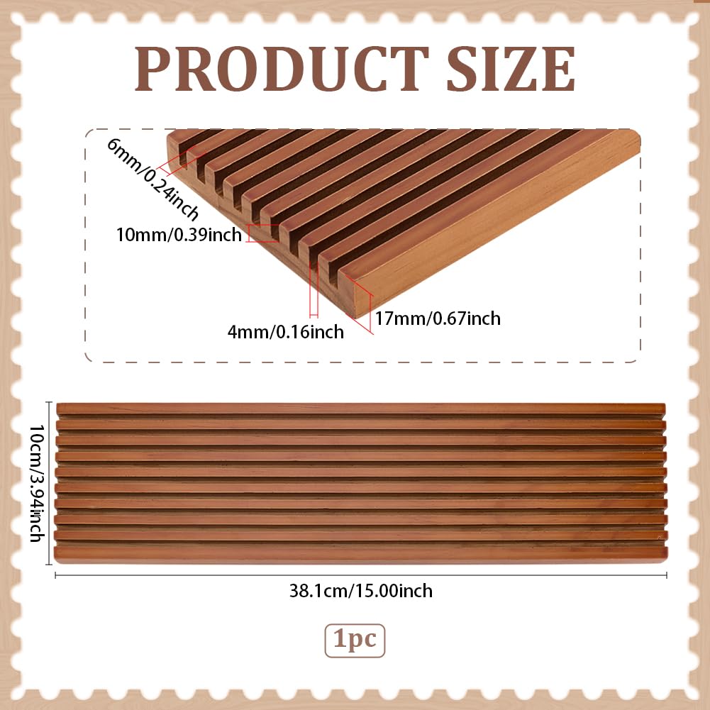 PH PandaHall Organizzatore per Righello per Quilting In Legno A 9 Slot Supporto per Righello Supporto per Righelli per Quilting 4mm Porta per Righelli A Griglia per Cucire Domestiche, Marrone, 38x10cm