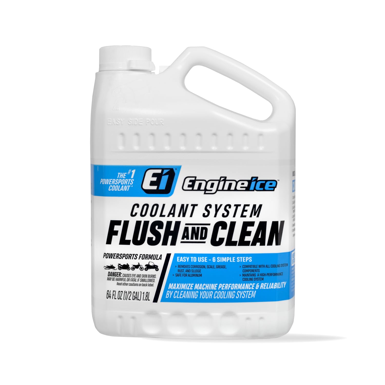 Engine Ice Radiator System Flush and Clean - 0.5 Gallon Enhances Cooling Efficiency & Improves Engine Performance in Bikes, Cars, ATVs, & More