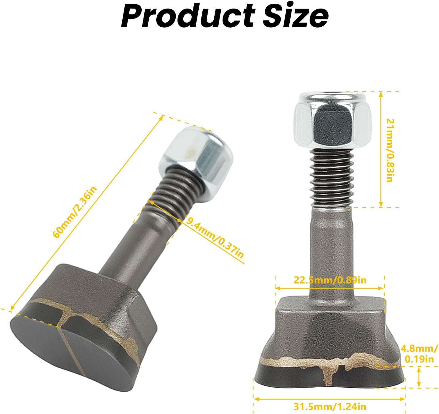 16Pcs Stump Grinder Teeth Kits Compatible with Yellow Jacket Stump Grinder Teeth, Efficient Stump Removal for Soft, Hard Wood, Tungsten Carbide Materail