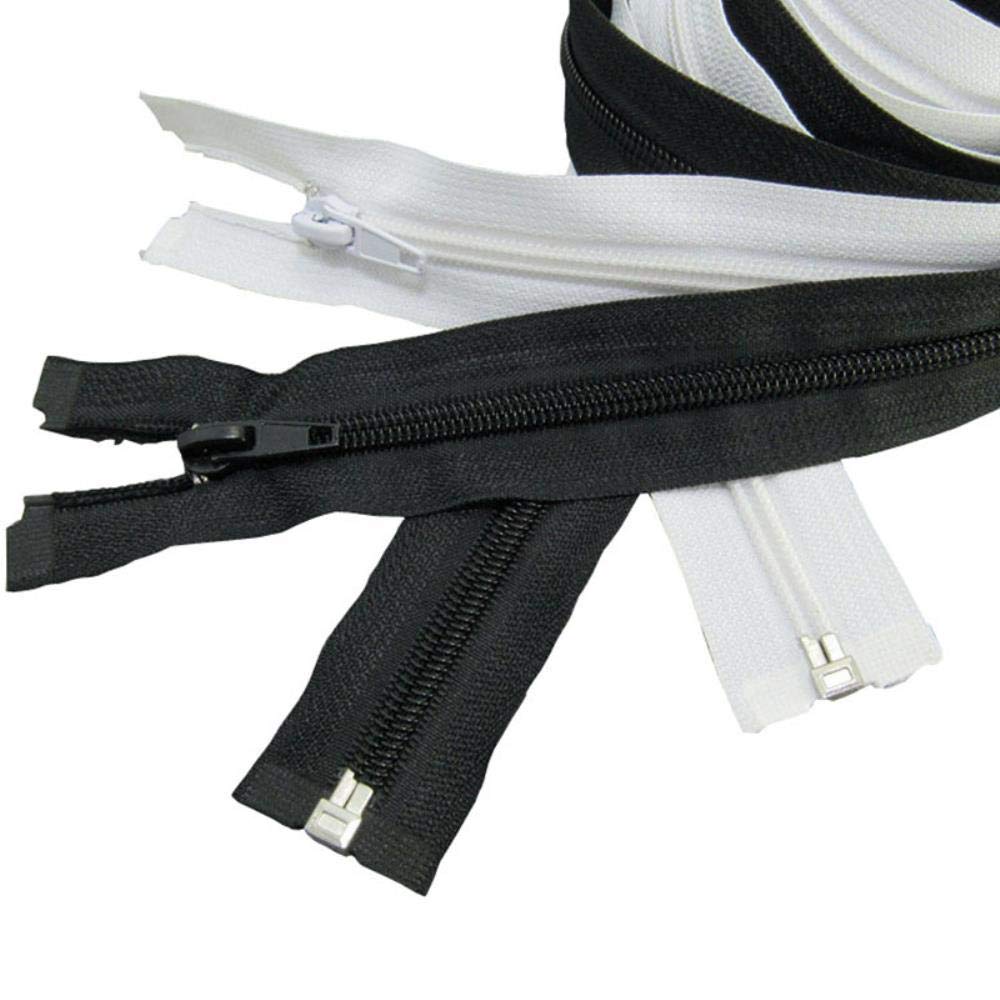 2 Cerniere In Nylon Nero Nr. #5 – Estremità Aperte, Lunghezza 91 Cm, Per Cucito E Progetti Fai Da Te - 2