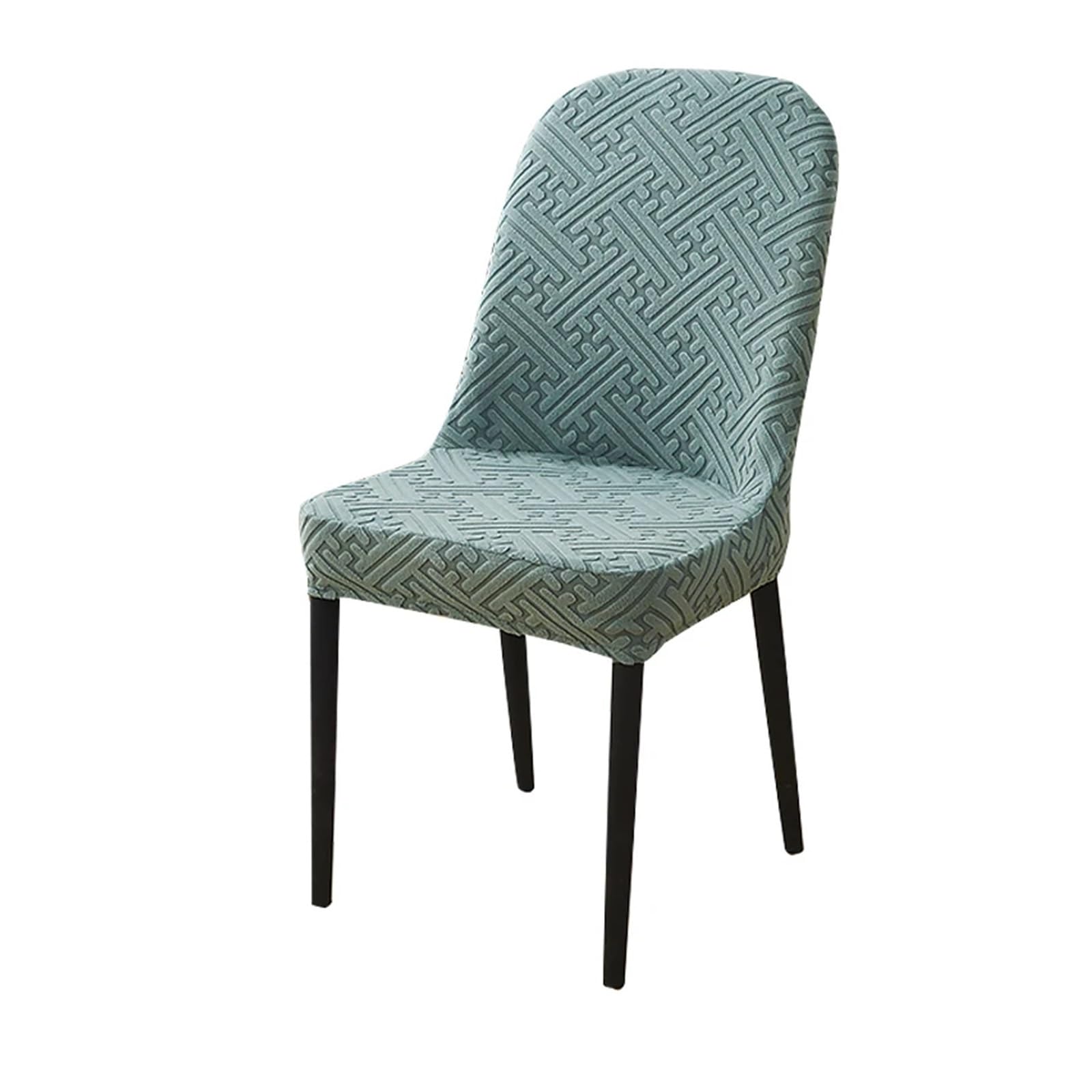 GHHZML Chair Cover Jacquard Curved Dining Chair Cover Spandex Elastic Seat Stretch Covers For Hotel Banquet Restaurant Kitchen Wedding(Color 17)