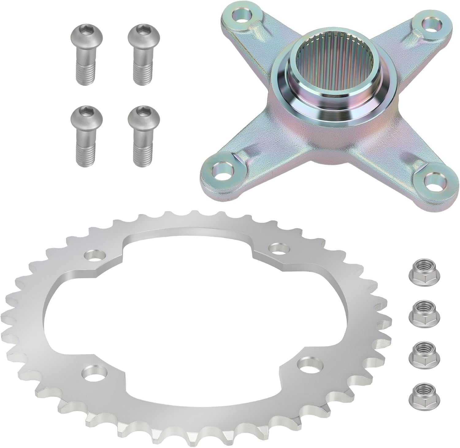 Rear Axle Sprocket & Mount Hub Collar Holder Kit For Yamaha Raptor 250 350 YFM250 YFM350 5YT-25386-00-00 5TG-25438-10-00