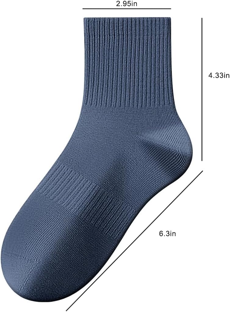 3 Pairs Cotton Crew Socks for Men and Women, Breathable Soft Casual Ankle Socks for Daily & Sports, Breathability Size 5-11
