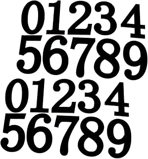 CIYODO 2 Sets 2 Inch Wood Numbers Magnets Toys for Kids Fridge Toys Black Fridge Number Stickers Kids Refrigerator Magnets Crafts Whiteboard Fridge Magnet Wooden Black Door House Numbers