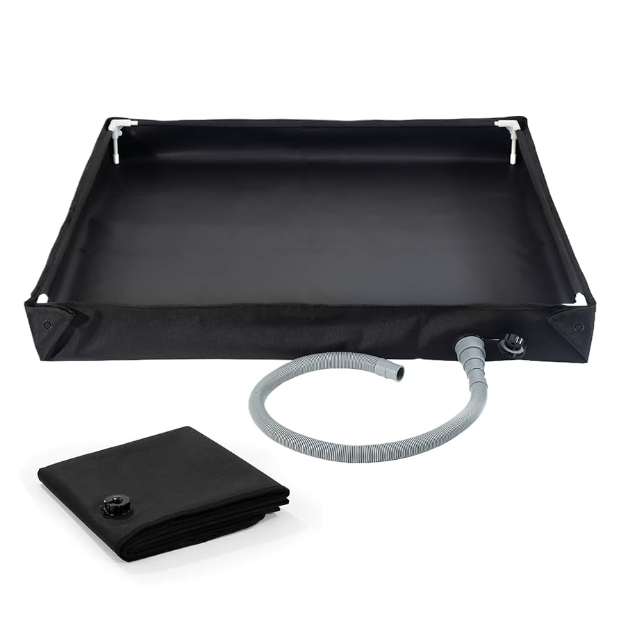 Shuhauk Small Shower Pan Foldable Camping Shower Tray 80x80x10cm Small