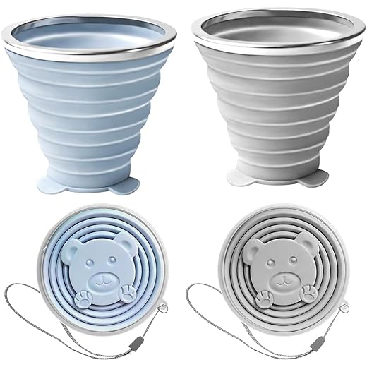 HASTHIP 2 Pack Collapsible Travel Cups