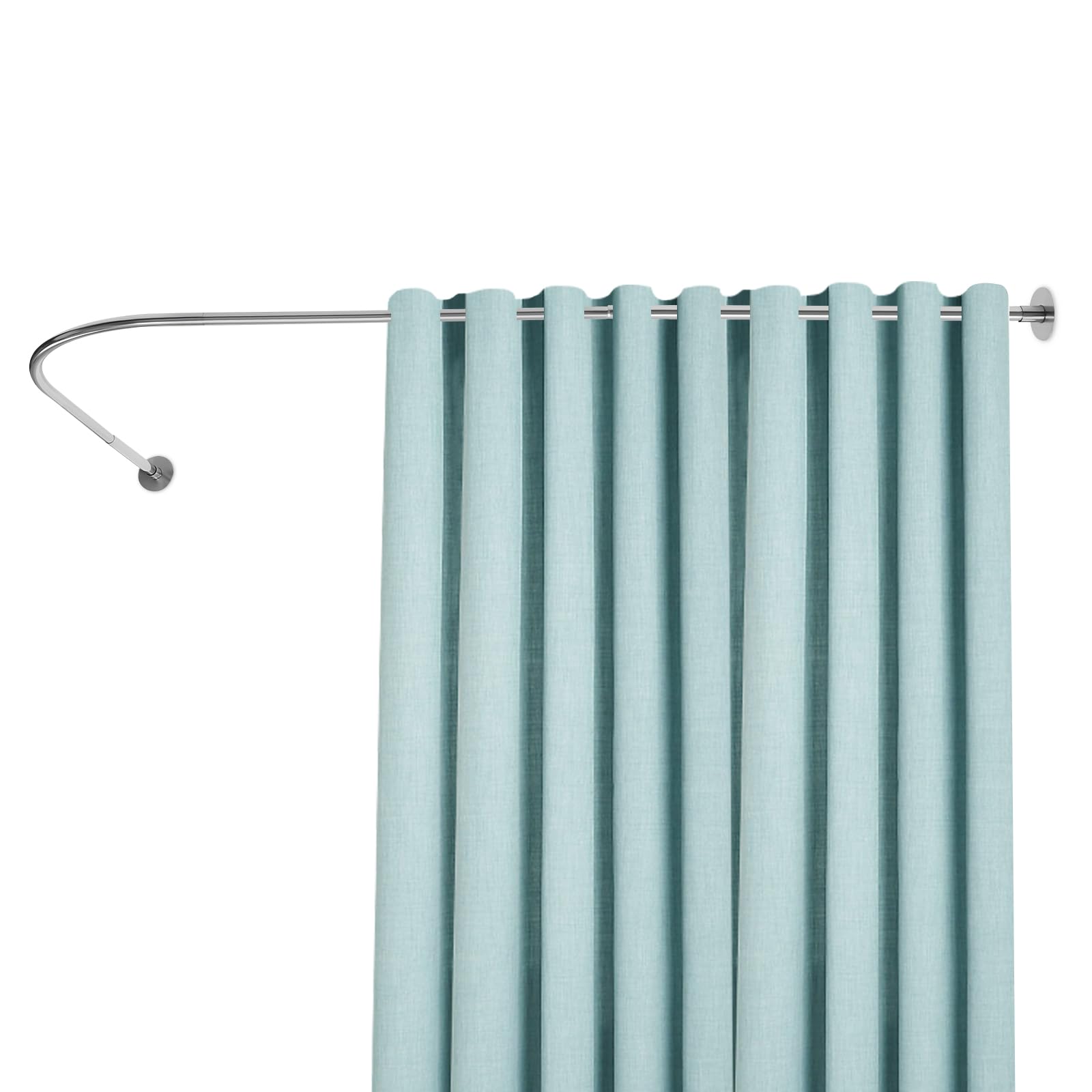 Tringle À Rideau De Douche 72-95x90-130cm Barre De Rideau De Douche Extensible Tringle À Douche Pour Salle De Bain Baignoire