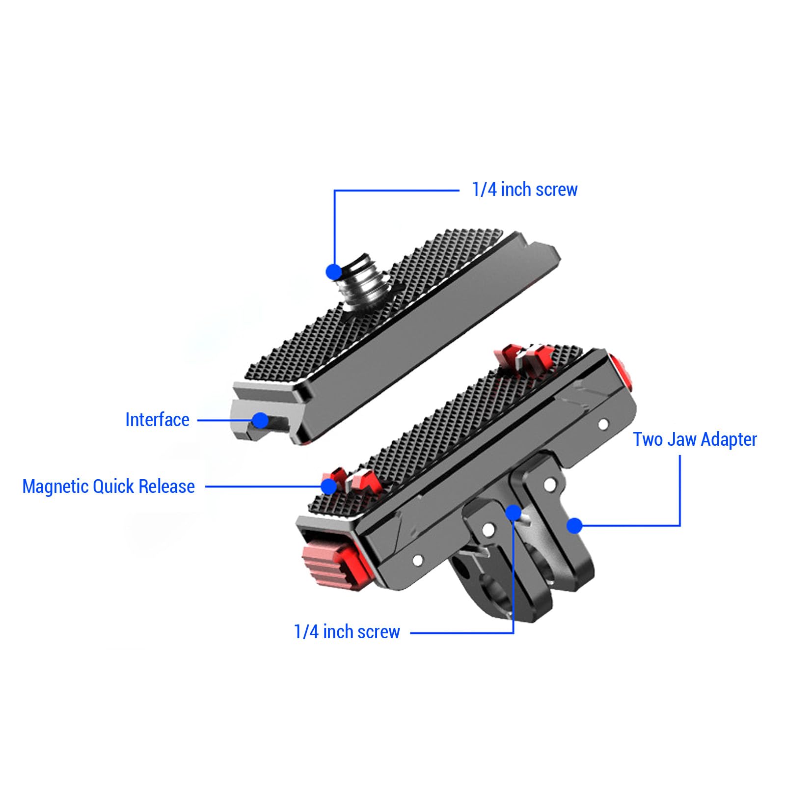 Supporto Telecamera con Base Magnetica, Adattatore Treppiede 1/4 per
