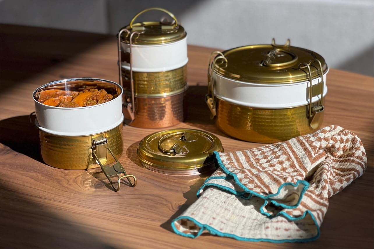Amazon.com: Verve CULTURE Tiffin Boxes -Large 2 layer: Home & Kitchen
