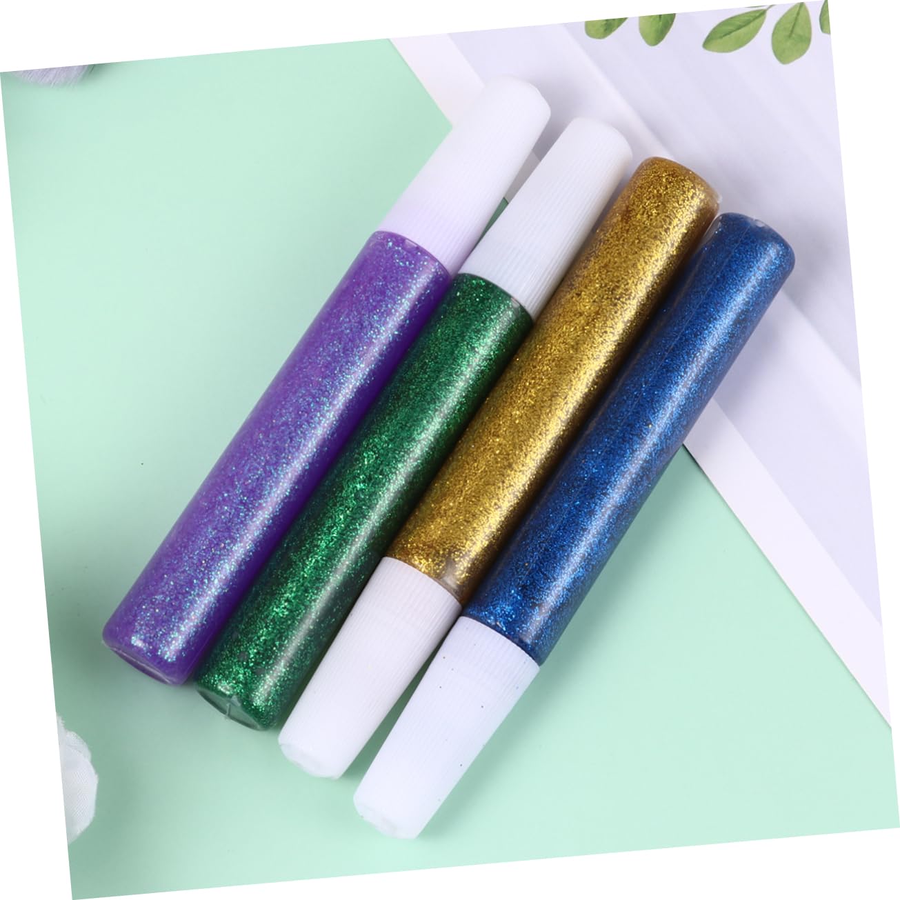 MAGICLULU Stylo Colle à Paillettes 5 Sets de 50 Pièces pour Décoration Artisanale et Activités Scolaires Couleur Aléatoire
