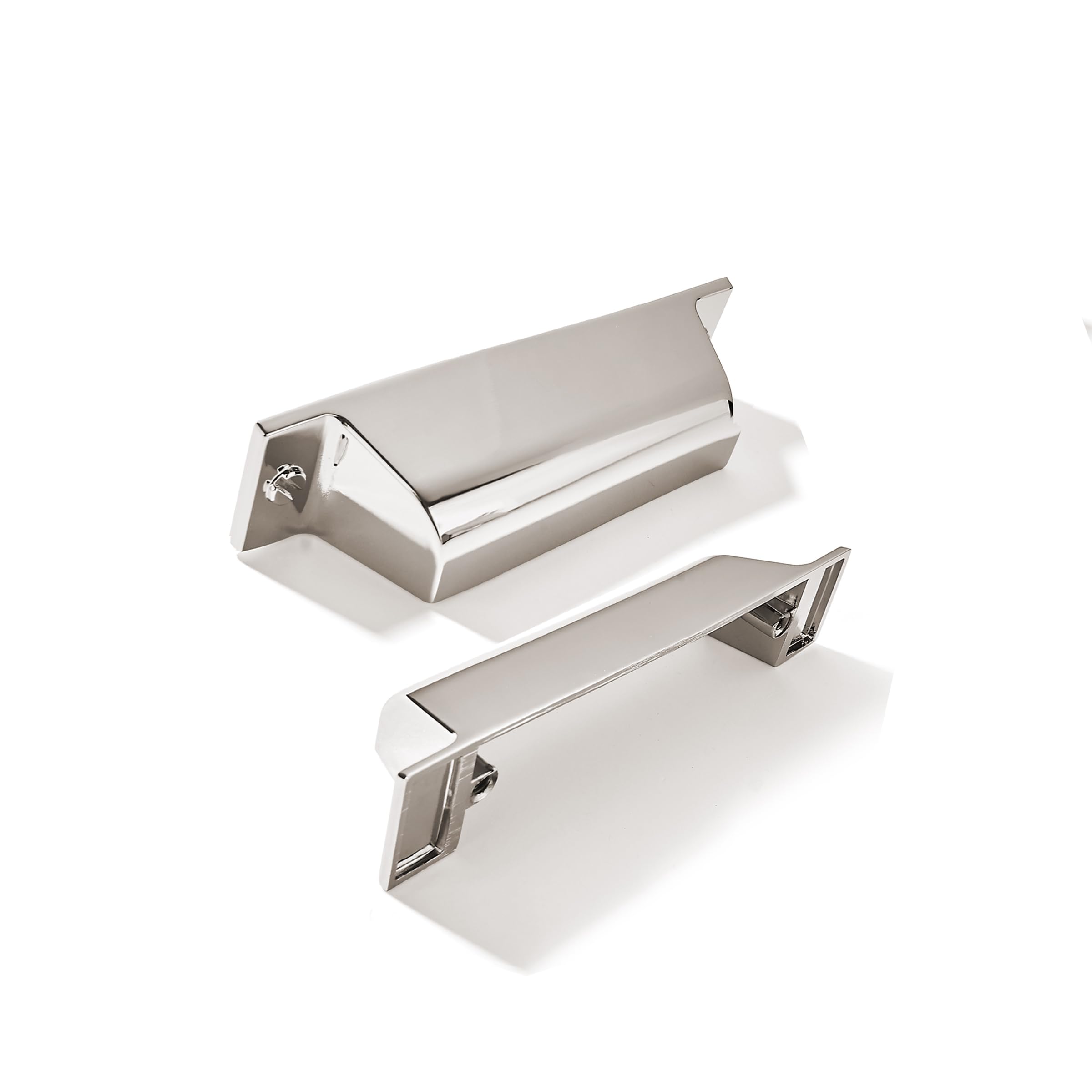 ZAUYX 10 Pack 2-1/2 Inch Center to Center Polished Nickel Cabinet Cup Pulls Drawer Pulls Kitchen Hardware Channing Cup Pulls Drawer Handles Knobs 2.5 inch Hole Center โ image 1
