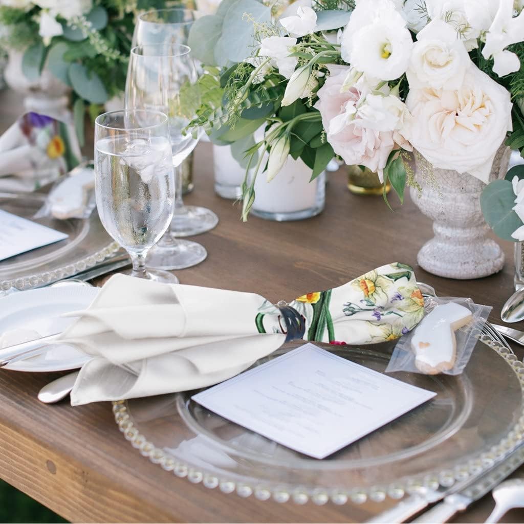 Easter Eggs Rabbit Flower Bunny Table Napkin Set Wedding Party Cloth Festival Napkins Tea Towel