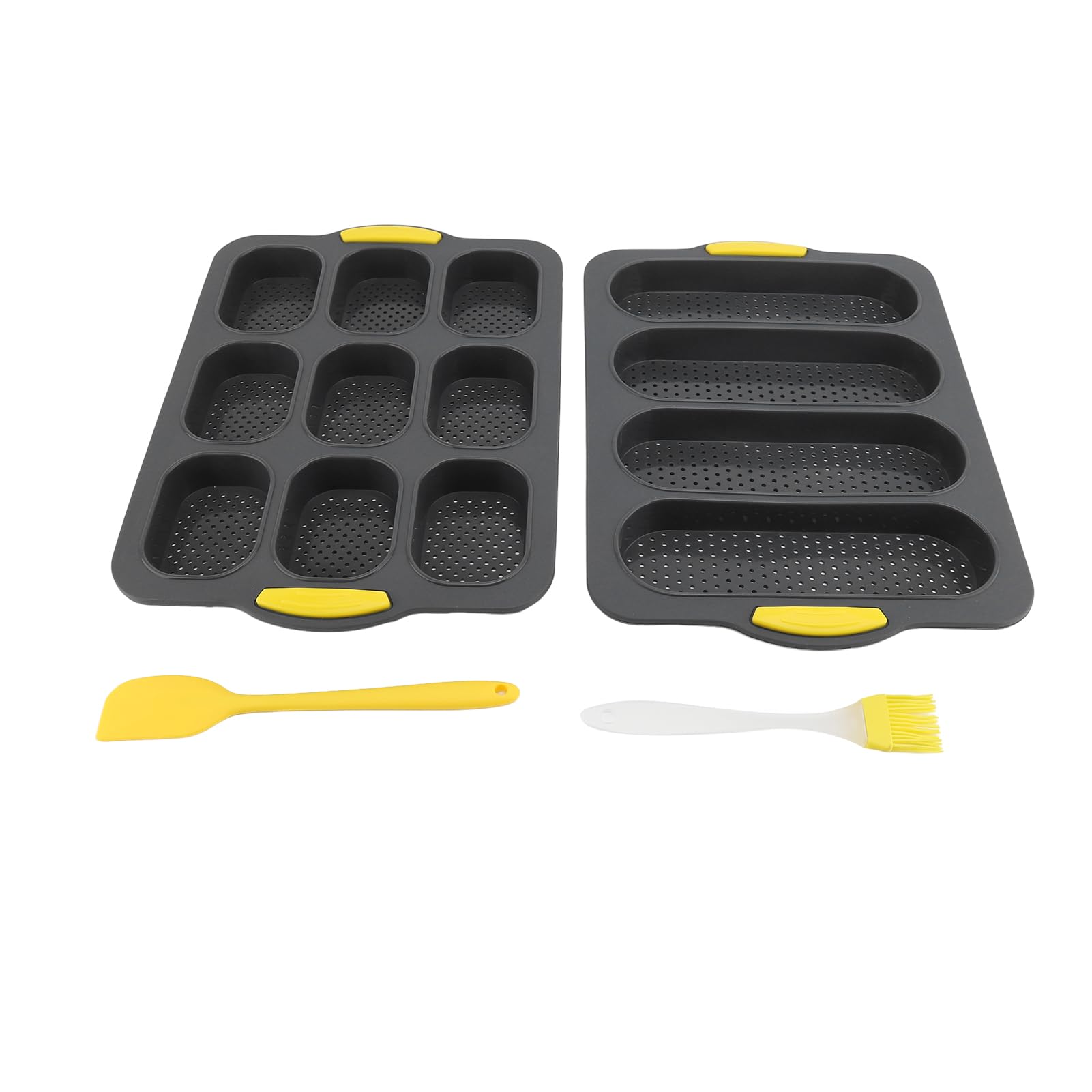Ensemble de moules à brownie en silicone pour hot dogs et pains individuels