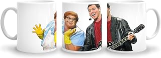 Lunchlady Land SNL Sloppy Joe's Song Funny Coffee Mug, Chris Farley Adam Sandler Fan Art Cup, Movie Lover Gift, Saturday Night Sketch Comedy Colored Pencil Drawing (15 oz. Mug)