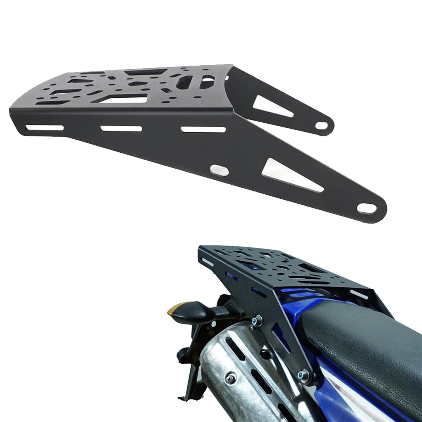 Support de porte-bagages moto pour XT250 arrière en acier noir robuste de 2008 à 2024 - 8