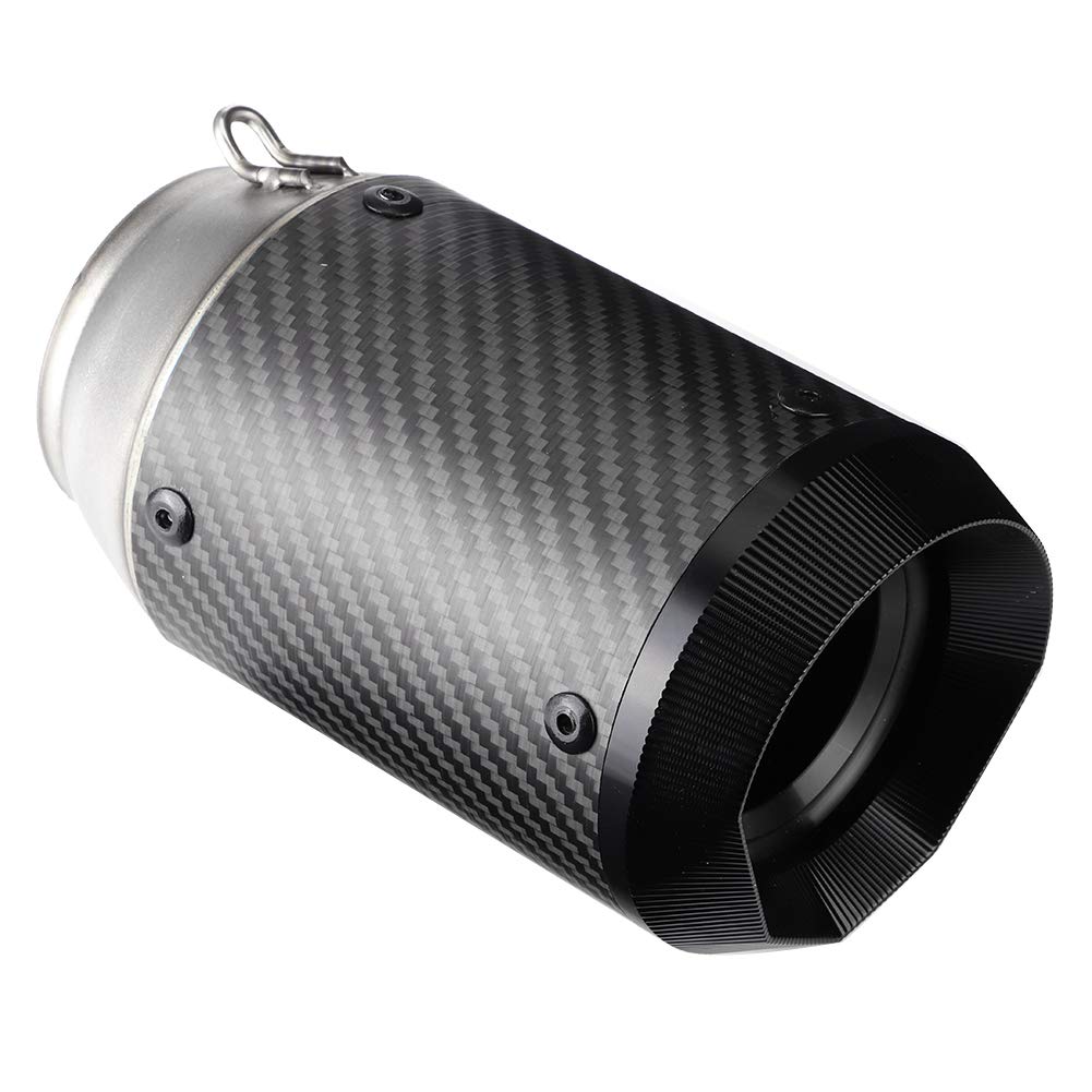 Tubo de Escape Universal para Motocicleta, Negra de Fibra de Carbono de Acero Inoxidable de 51 Mm, con Mejorado, para Z900 Z1000 400 R6