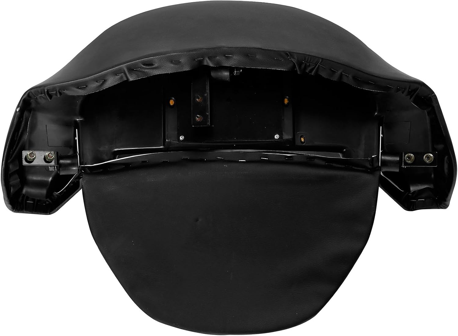 XMT-MOTO King Tour Trunk+Backrest Pad+Mounting Rack Fit for Harley Touring Road King Road Glide Street Glide Electra Glide 2009-2013 Gloss Black/Chrome Latches