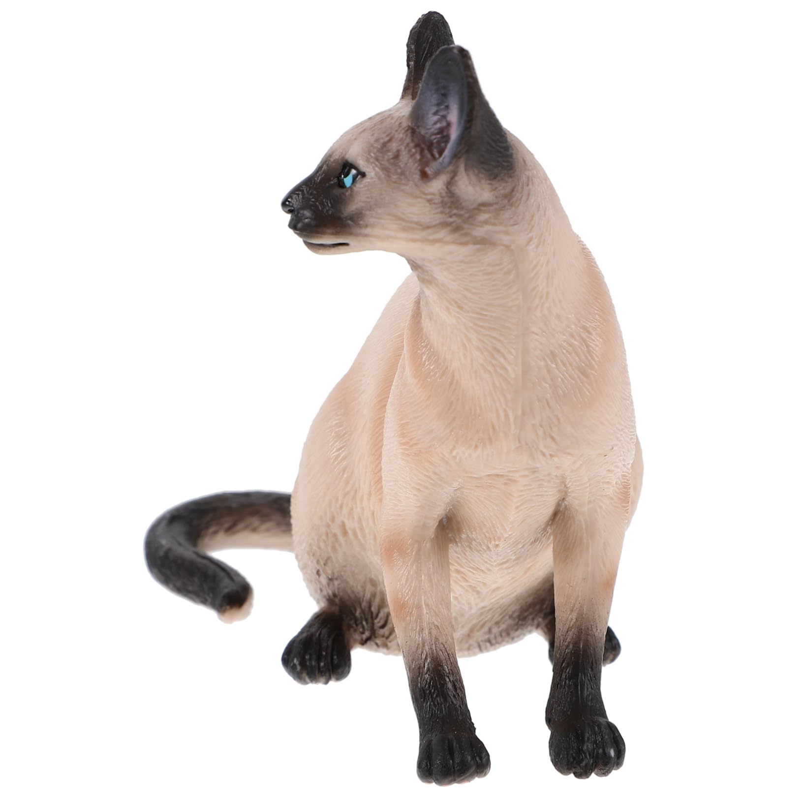 ZUNOXAZ Simulated Cat Model Sphynx Cat Figurine Solid Plastic Desktop Ornament for Nursery Kids Present and Home Decoration
