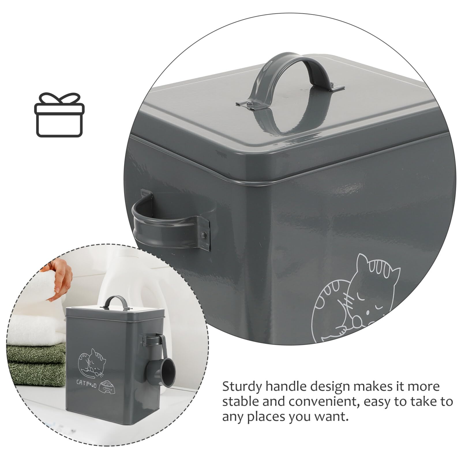 Lurrose 1 Juego Envases De Jabón De Lavar Contenedor De Golosinas para Perros Contenedores De Almacenamiento De Lavandería Caja De Detergente En Detergente De Lavandería Planchar Simple