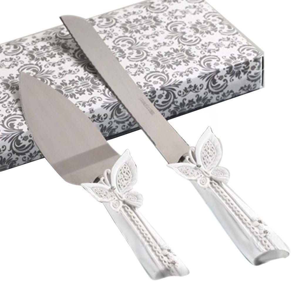 Butterfly design cake knife/server set Flatware Cake