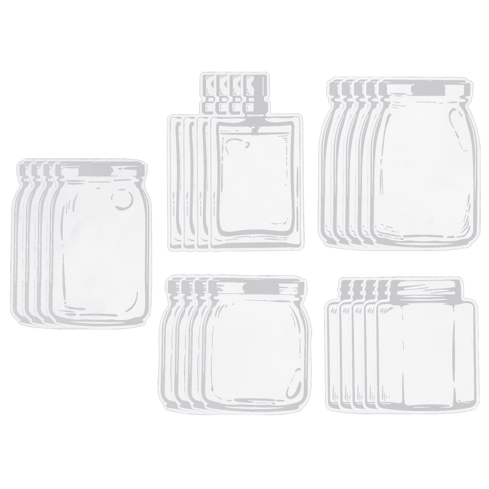Patikil Transparent Dried Flower Bookmarks, 40 Pcs Clear Pressed Flower Wishing Bottle Sticker for DIY Page Clips Style 12
