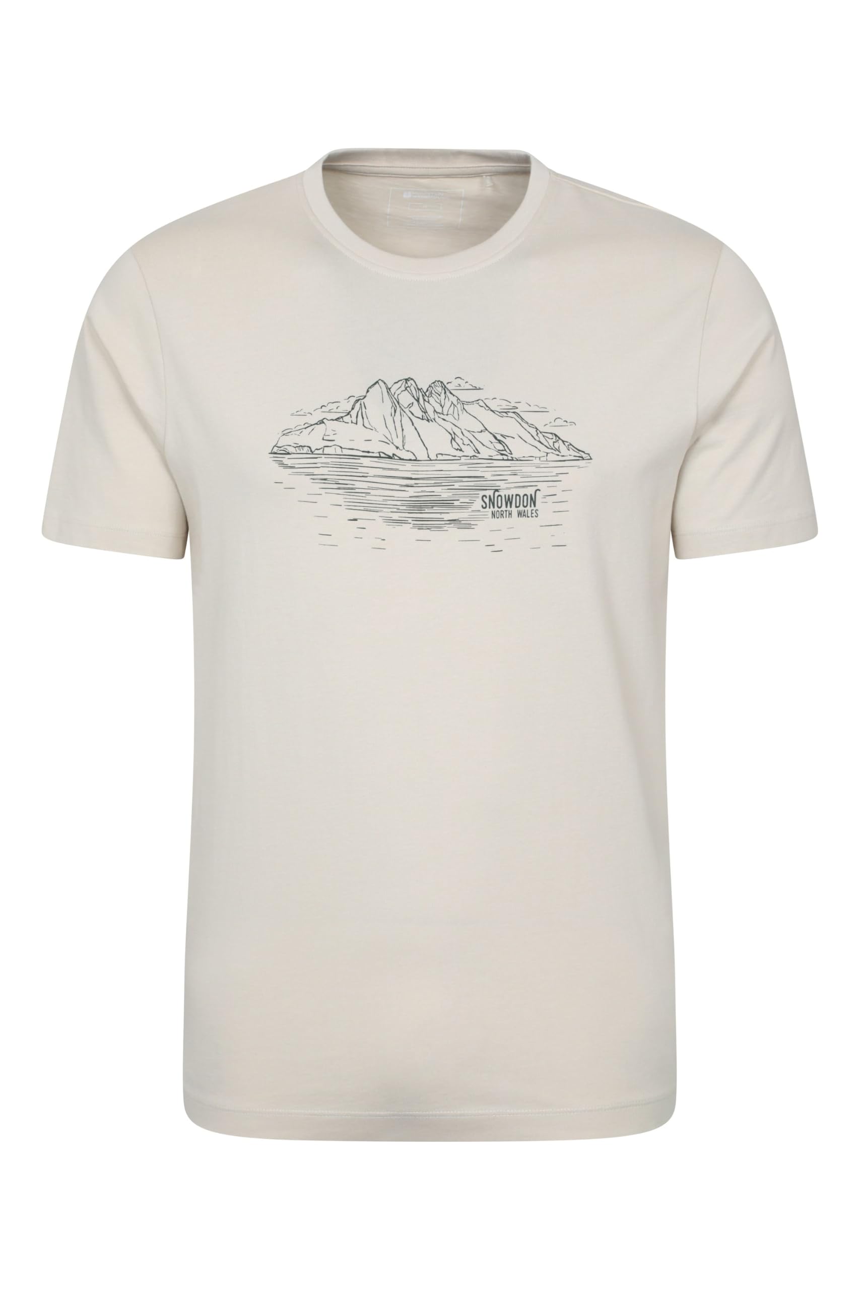 Mountain Warehouse Snowdon Mens Short-Sleeved T-Shirt - UV Protect Max, Lightweight - Summer Exploring & Outdoors Off White M