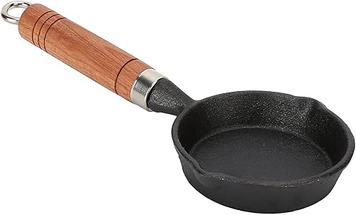 Sartenes antiadherentes para huevos, sartén de hierro fundido para tortilla, sartén redonda con mango de aislamiento caliente, para cocinar en