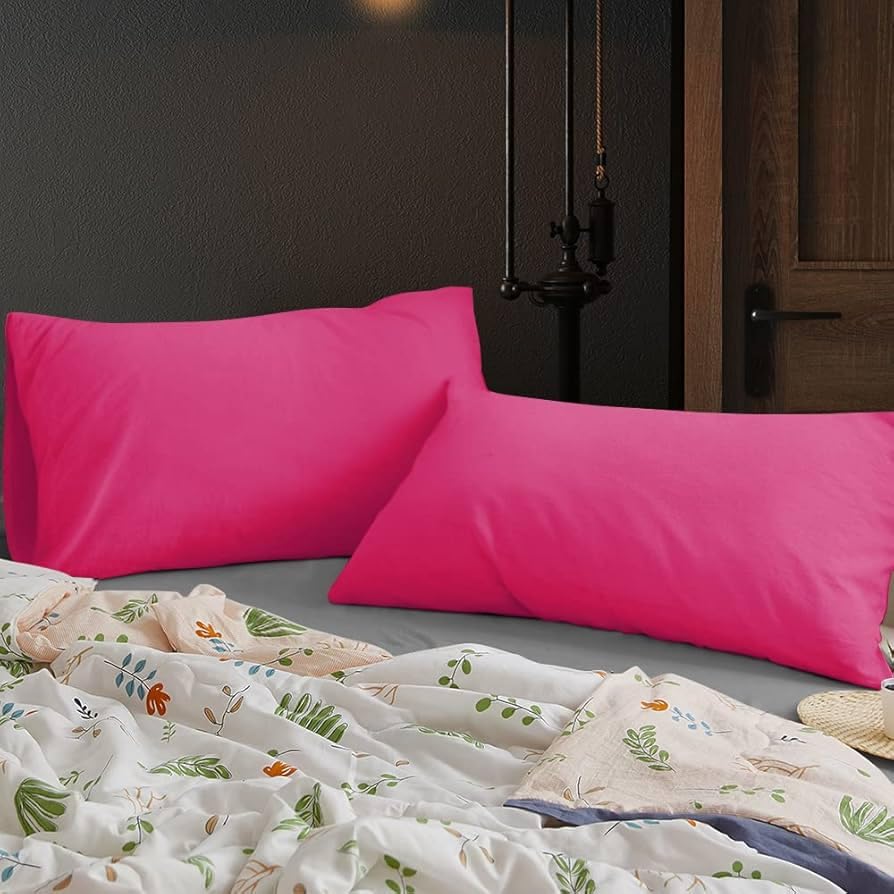 Image of Filymore Solid Mehroon Pillow Covers Set of 2 Covers| Made with Pure Microfiber Soft & Skin Friendly Pillow Cases | Size (17 x 27 inch (Mehroon).