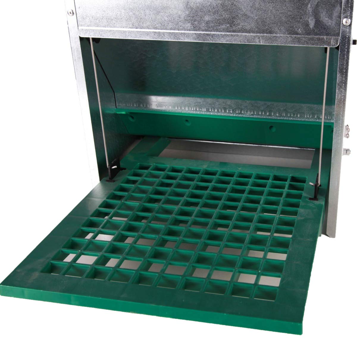 Alimentazione automatica del filo per polli e altri pollame- metallo inossidabile zincato e plastica protetta da UV -, 9+ Hens - 44 Pounds of Feed