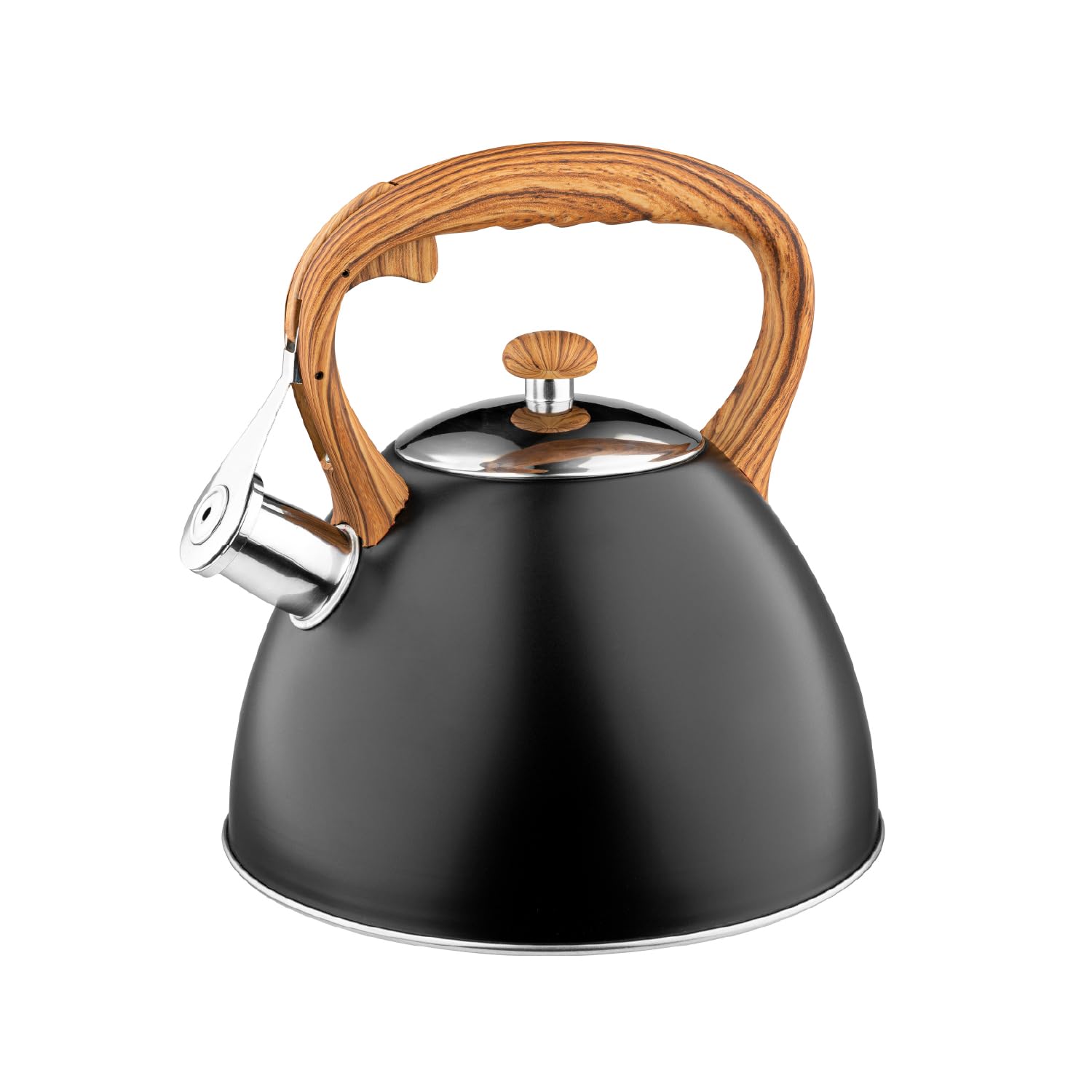 FLORINA Hervidor de Agua (2,5 l) I Tetera de Acero Inoxidable LUKE I Silbato con Mango de Bakelita I Silbido Automático I Tetera para Té y Café I Apta para Todo Tipo de Cocinas I Color: Negro — view 32