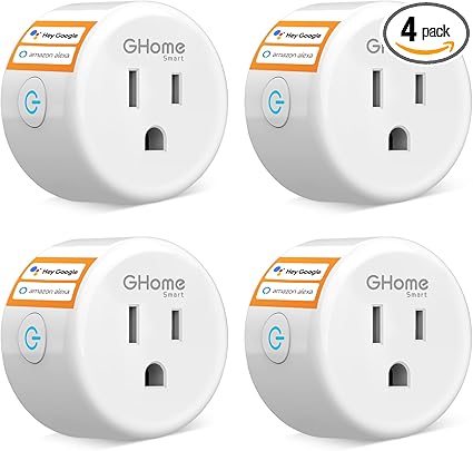 Mini Smart Plug WiFi Plug Outlet Timer Smart Socket Plugs Work with Alexa and.